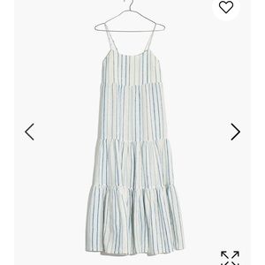 Madewell stripe midi dress